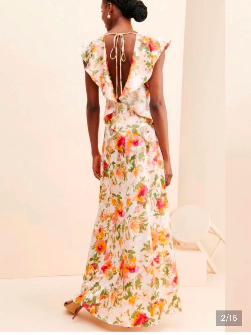 AnthropologieHutch Floral Backless Maxi Dress size 18